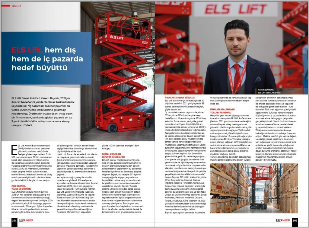 ELS Lift Hem Dış Hem İç Pazarda Hedef Büyüttü